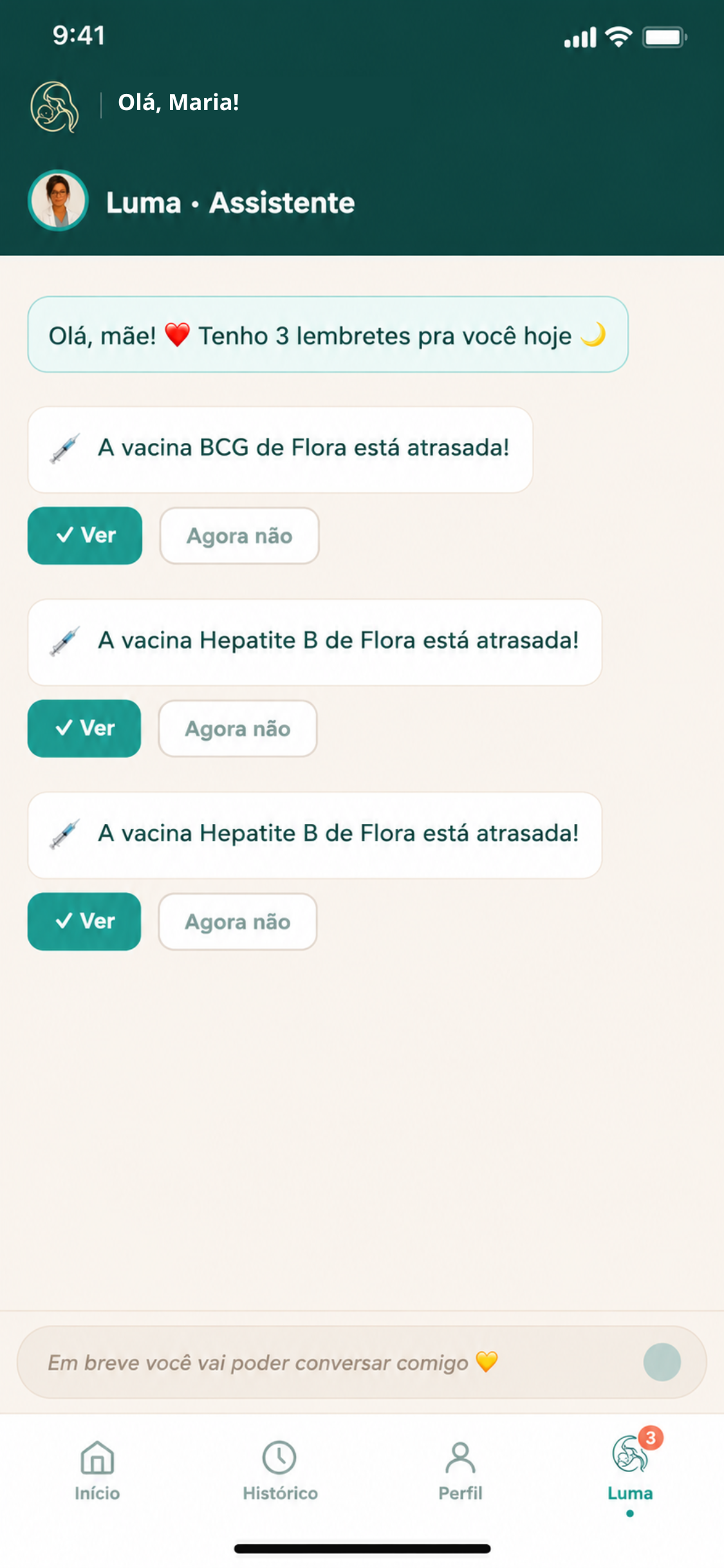Agente assistente do Luma